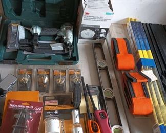 Hitachi Nailer Gun - NT50AE2, Craftsman Universal Quick Change Hole Saw Kit, Craftsman Hand Clamp