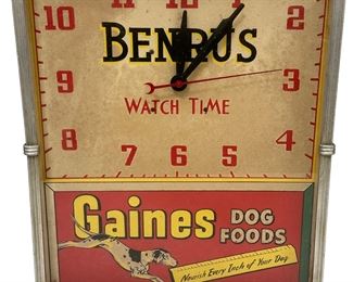 Benrus Gaines Light Up Clock