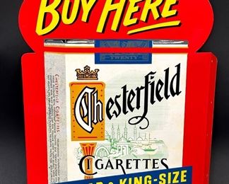 Chesterfield Cigarettes Flanged Sign
