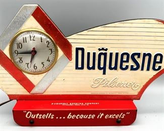 Duquesne Pilsener Beer Clock