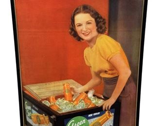 Green Spot Orange Ade Framed Advertising