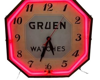Gruen Watches Neon Clock
