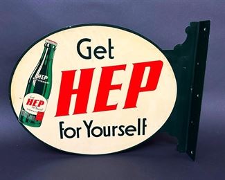 Hep Soda Pop Flanged Sign