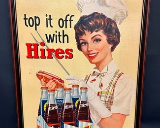 Hires Root Beer Framed Advertising