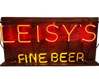 Leisy's Fine Beer Neon Sign
