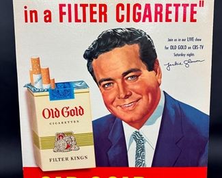 Jackie Gleason Old Gold Cigarette Advertising