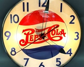 Pepsi-Cola Double Dot Light Up Clock