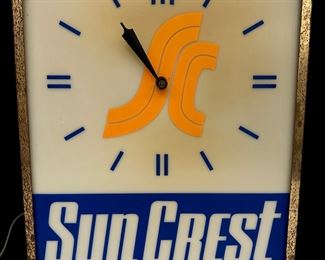 Sun Crest Light-Up Clock