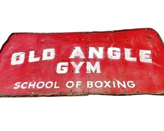 Old Angle Gym School Of Boxing Metal Sign