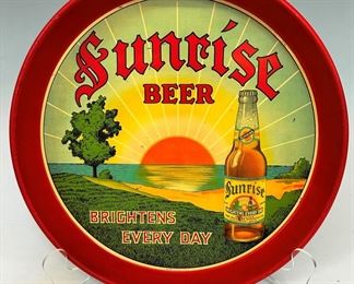 1930's Sunrise Beer Tray