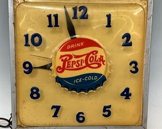 Drink Ice-Cold Pepsi-Cola Double Dot Clock