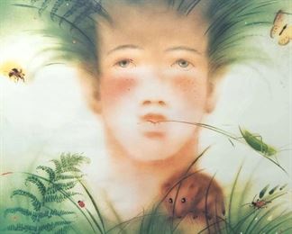 1980s Give Peace A Chance USSR Soviet Exhibition Poster