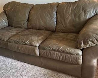 Brown Leather Sofa By Leather Masters