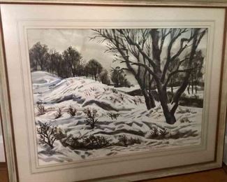 Carl Zimmerman Signed Watercolor