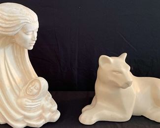 Cream Colored Ceramic Figurines
