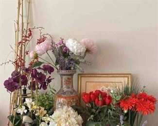 Faux Flower Arrangements And More