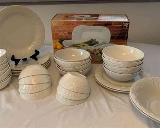 White Serving Dishes And Plates 