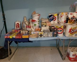 Paper towels,  tissues,  plates, cups