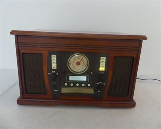 Innovative Technology 6-in-1 Mahogany Music Center ITVS-750 - Records Vinyl to CD!