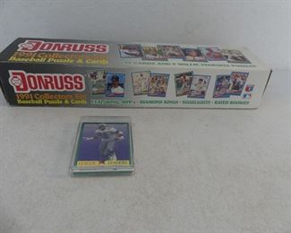 Vintage 1991 Donruss Collectors Set In Box and 1991 Fleer League Leaders #418 Emmett Smith Dallas Cowboys RB