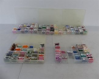 5 Darice Floss Organizers Full of Embroidery Floss