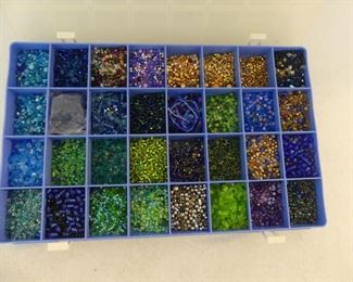The Bead Tray Organizer Full of Beads - Various Colors