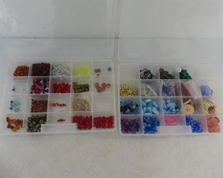 2 Organizers Full of Beads - Various Colors