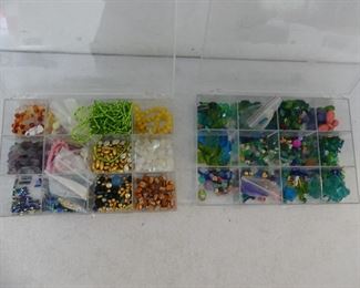 2 Organizers Full of Beads - Various Colors