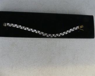 Vintage Suzanne Somers Trillion Trilliant Cubic Zirconia Bracelet