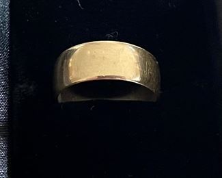 Vintage 14K Gold Band Size - 10 - Total Weight 7.6 Grams