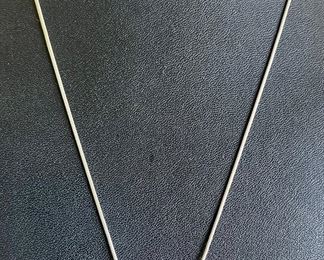 Gorgeous Larimar - Moonstone And Sterling Silver 18" Italy Snake Chain Necklace Total Weight 13.1 Grams