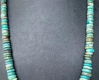 DTR Jay King Sterling Silver And Turquoise Heishi Bead 20" Necklace