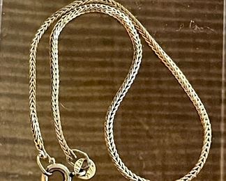 14K Gold Spain Woven 7 Bracelet - Total Weight 1.5 Grams