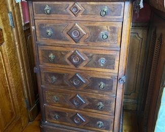 Victorian Lock-end Tall Chest of Drawers, Very Good Condition
