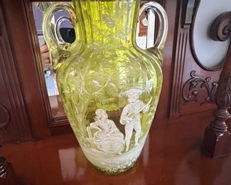 large Mary Gregory vase
