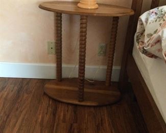 Wooden side table. 