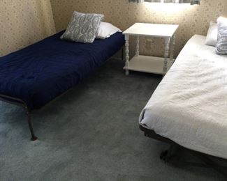 Twin trundle beds.