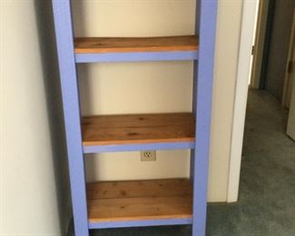 Painted book shelf.