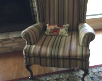Matching wingback chair.