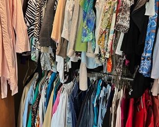Women's Clothing. Lots of Chico's Brand, Coldwater Creek, some vintage. Sizes range from Chicos (1-3) and other brands S-L. 