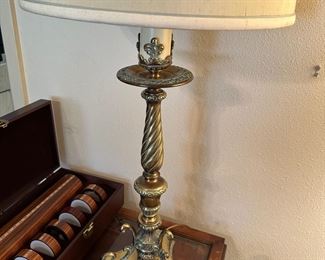 2 Brass Table Lamps