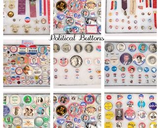 Political Buttons & Ribbons Collection
