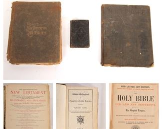 Three Antique Bibles
