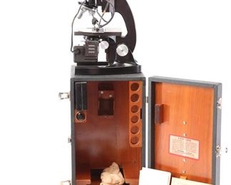 Antique Bausch & Lomb Microscope in Case