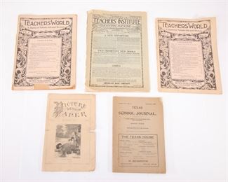 Lot of Victorian Teacher's Journals