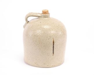 Antique Stoneware Crock w/ Great Dimple Glaze