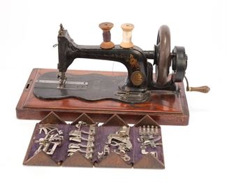Antique Singer Sewing Machine & Accessories