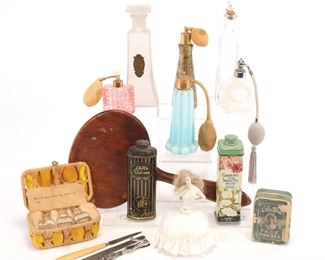 Antique Vanity Group of Perfumes