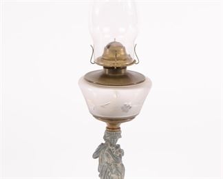 Figural Oil Lamp