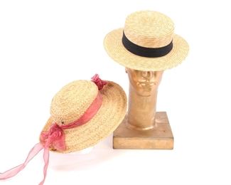 Edwardian straw Hats